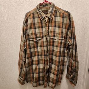 Eddie Bauer Elkhorn Twill Heavyweight Shirt Men Long Sleeve Button Up XL
